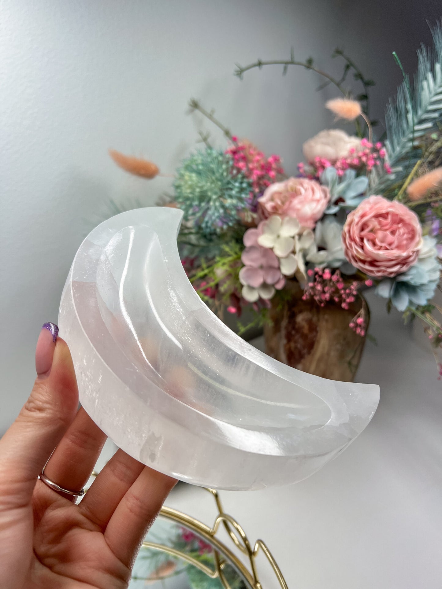 Selenito dubenėlis mėnulis, ~500 g.