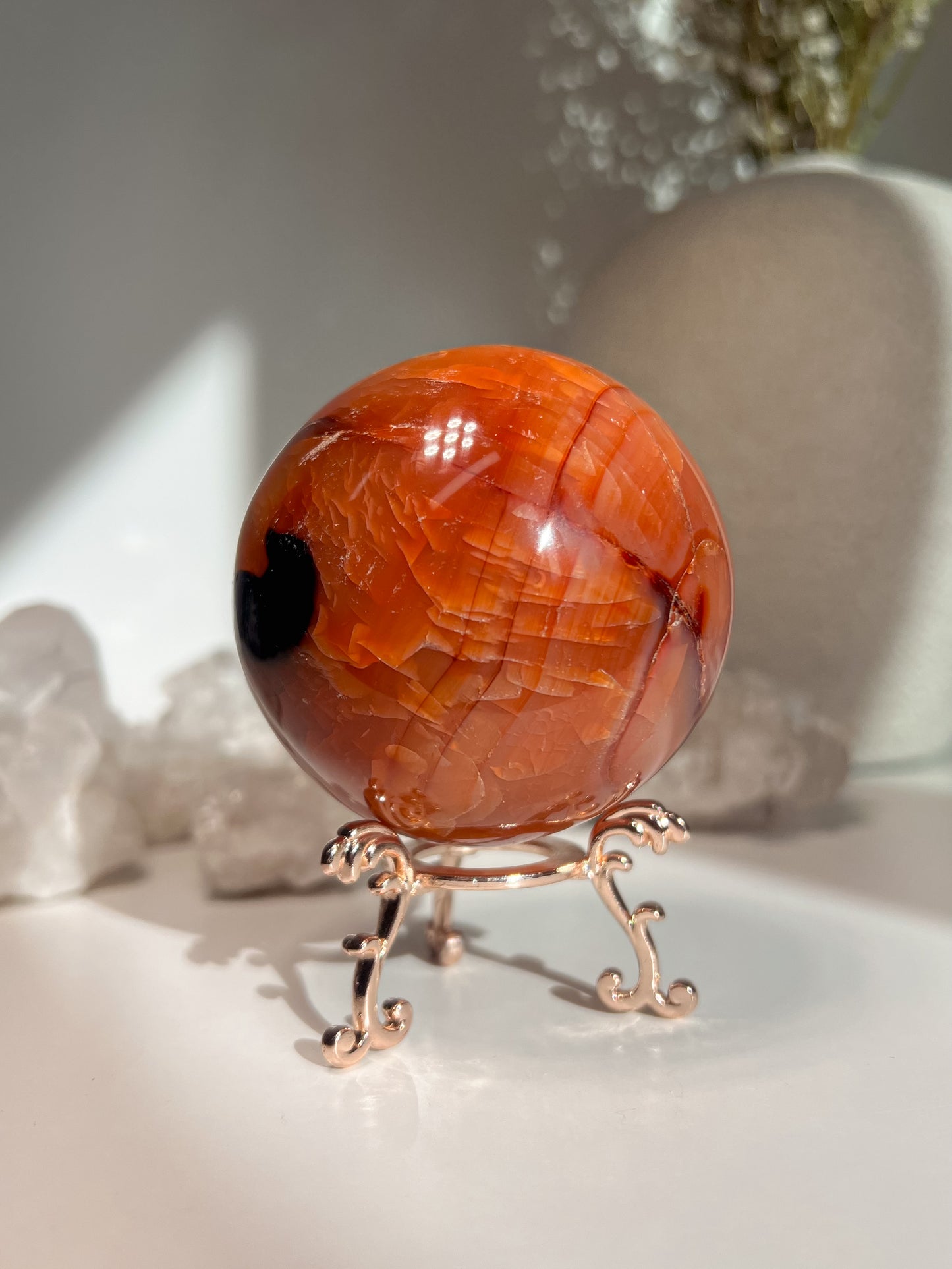Karneolio sfera, 452 g