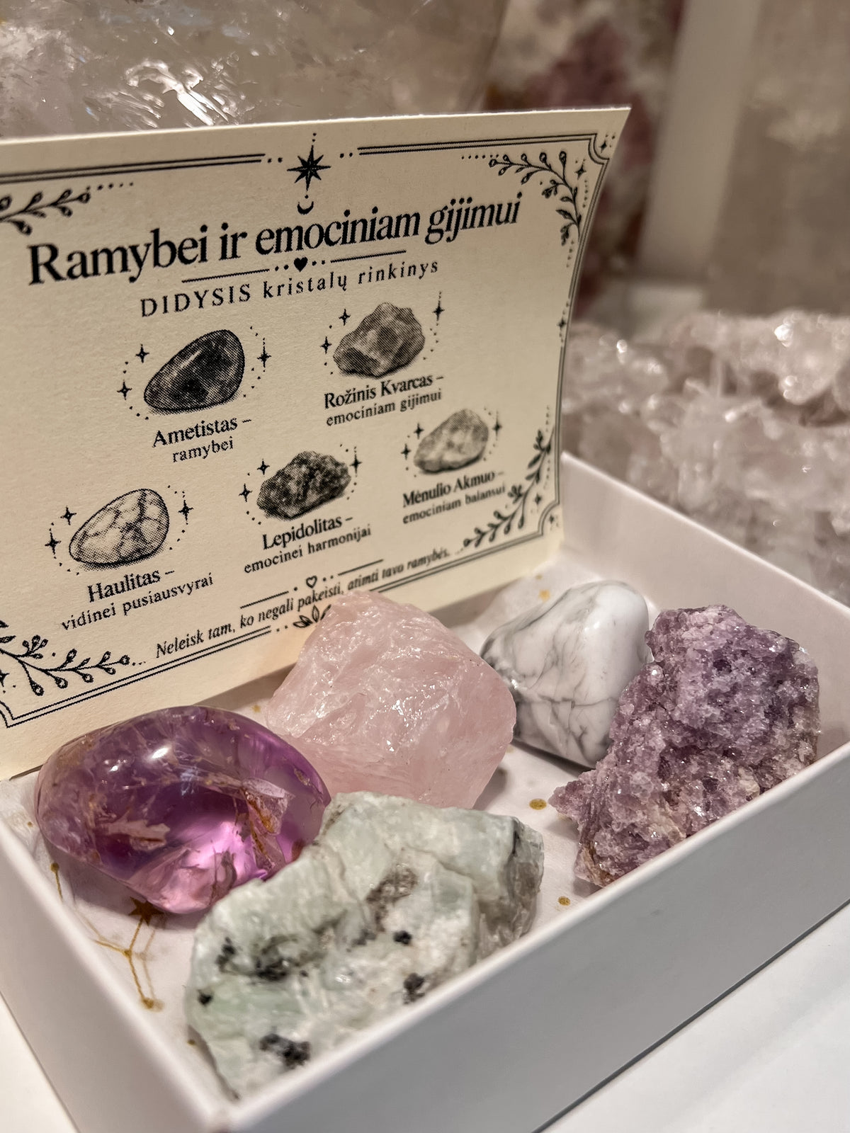 Kristalų rinkinys - Ramybei Ir Emociniam Gijimui