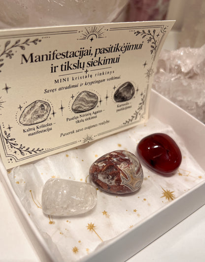 Kristalų rinkinys - Manifestacijai, pasitikėjimui ir tikslų siekimui