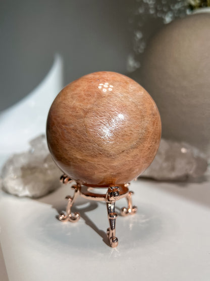 Persikinio Mėnulio Akmens sfera, 410 g