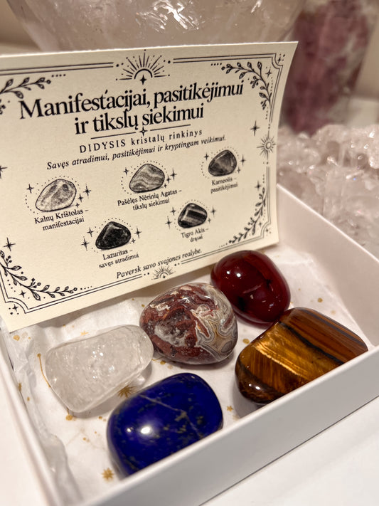 Kristalų rinkinys - Manifestacijai, pasitikėjimui ir tikslų siekimui