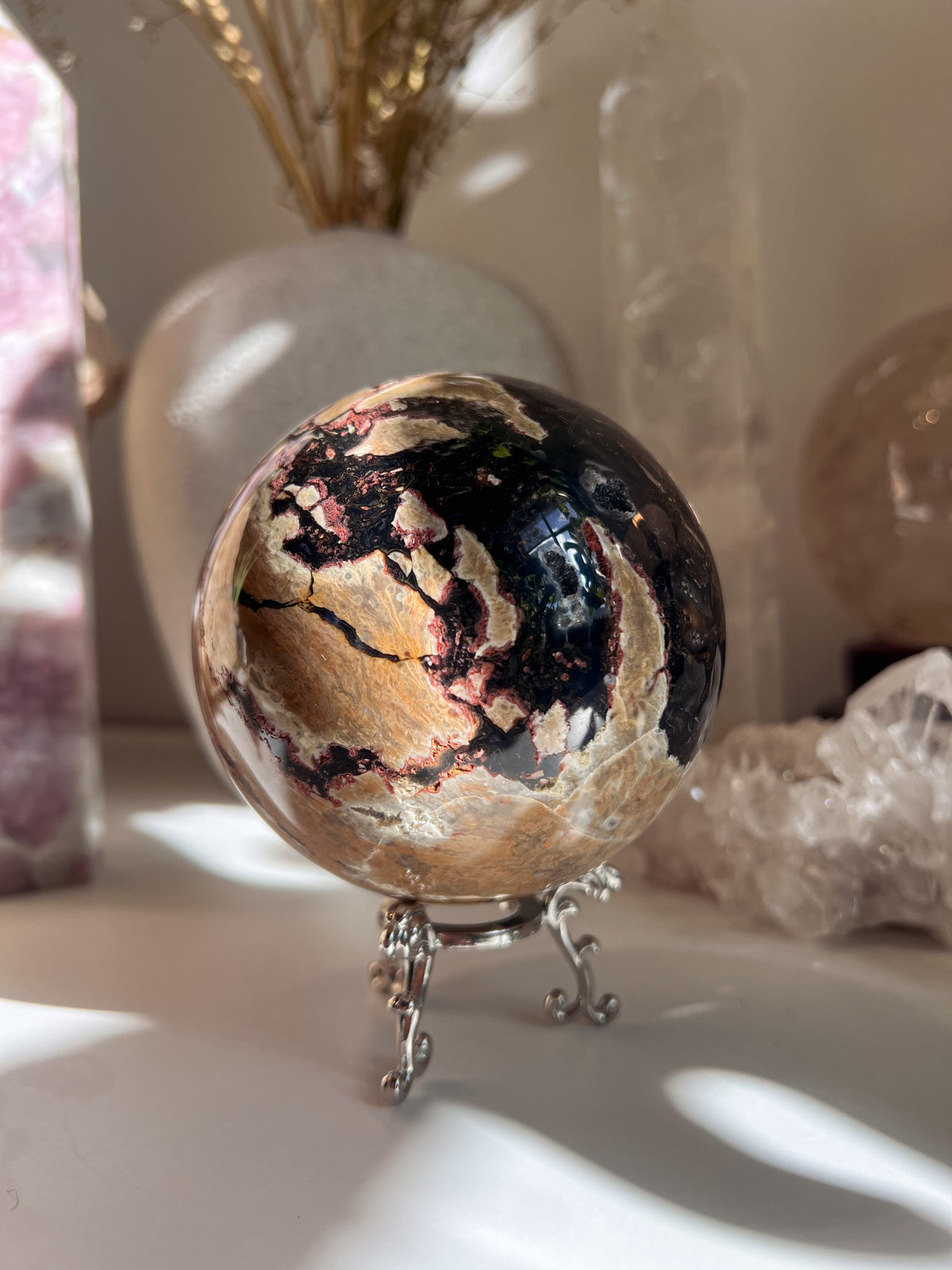 Vulkaninio Agato sfera (rutulys), 954 g